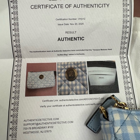 Versace La Medusa Mini Quilted Bag with Calf Leather- Authentic - Picture 13 of 14